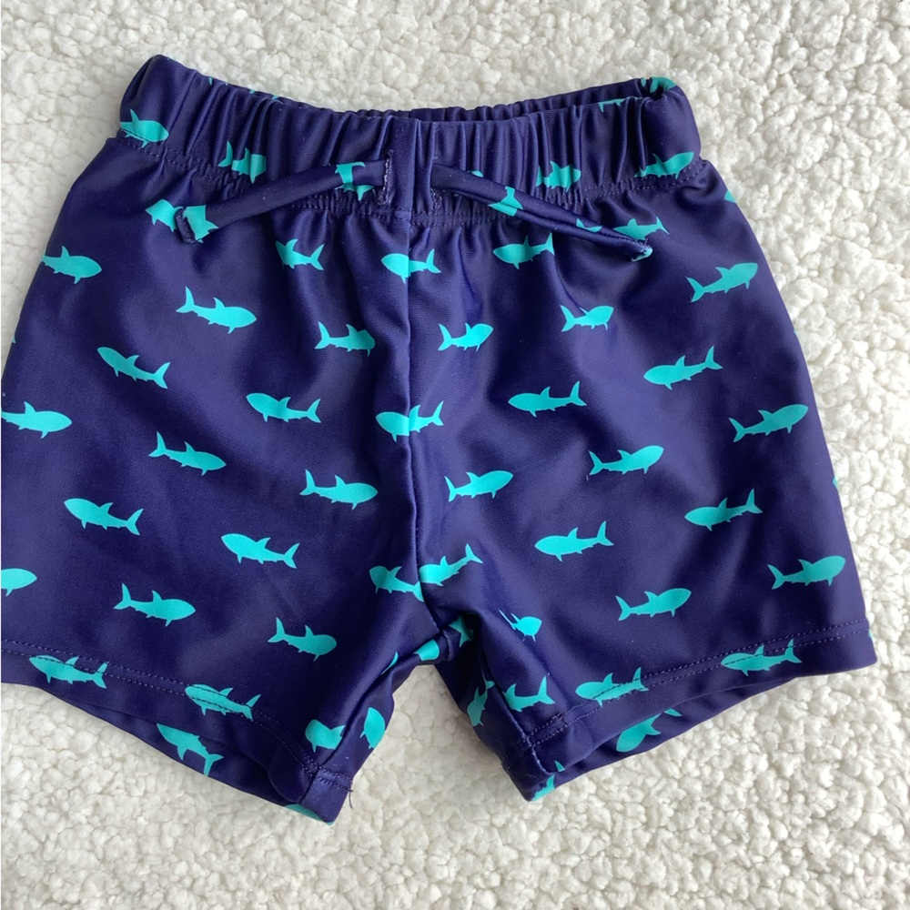 Koala Baby Swim Shorts Dark Blue with Sharks 3 Months to 6 Months 3-6M